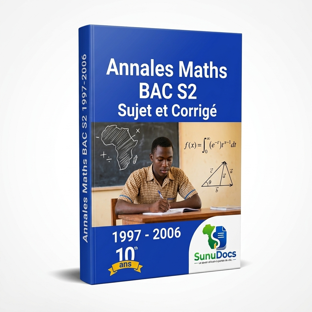 Annales Maths BAC S2 Sujet et Corrigé 1er Groupe 1997-2006